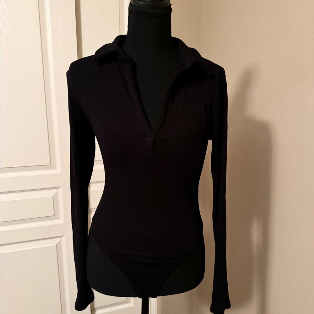 Timing Black Long Sleeve Bodysuit size small